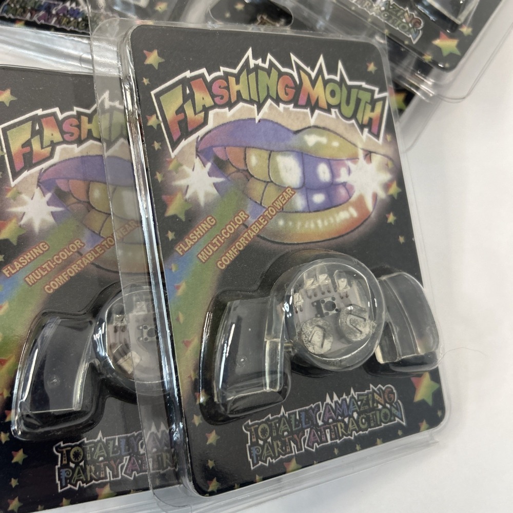 Flashing Mouth Braces Glow LED Mouth Braces Party Pack (12)